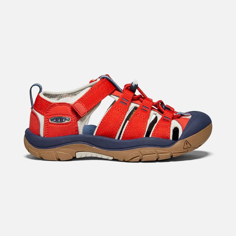 Keen Newport H2 Trekkingsandalen Kinder DE-76049 Fiery Red/Blue Depths - Keen Kinderschuhe Rot